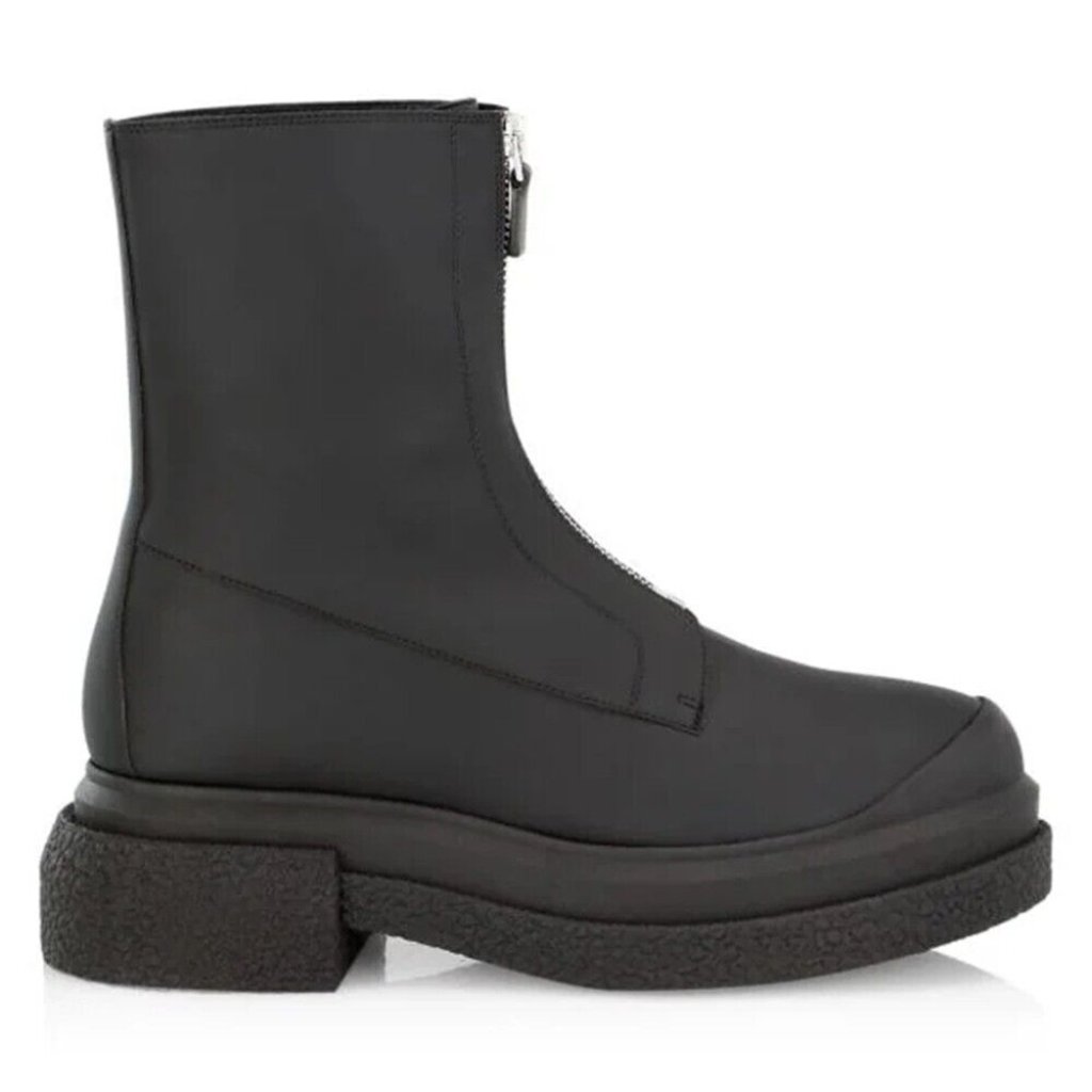 $650 Stuart Weitzan Charli Zip Sport Leather Boots Elevated Chunky 5.5 36 (Pb28)